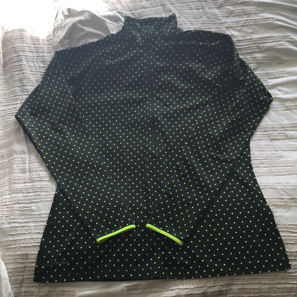 Nike Pro DRI-FIT black/neon yellow half-zip jacket
